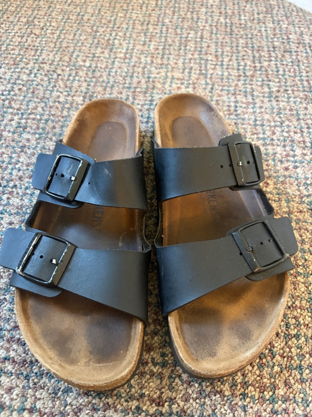 Birkenstock Black Double-strap Slide Sandals size 41 - Picture 2 of 6